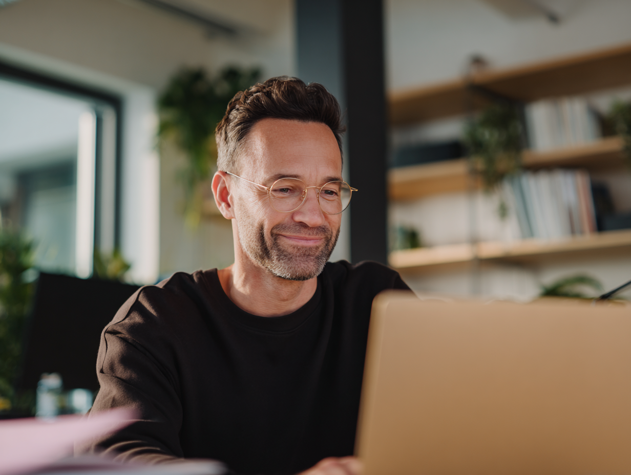homme bureau ordinateur