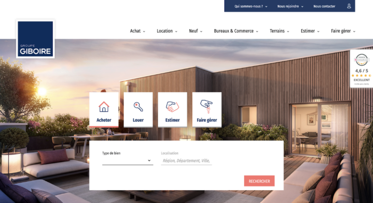 site internet giboire widget immodvisor