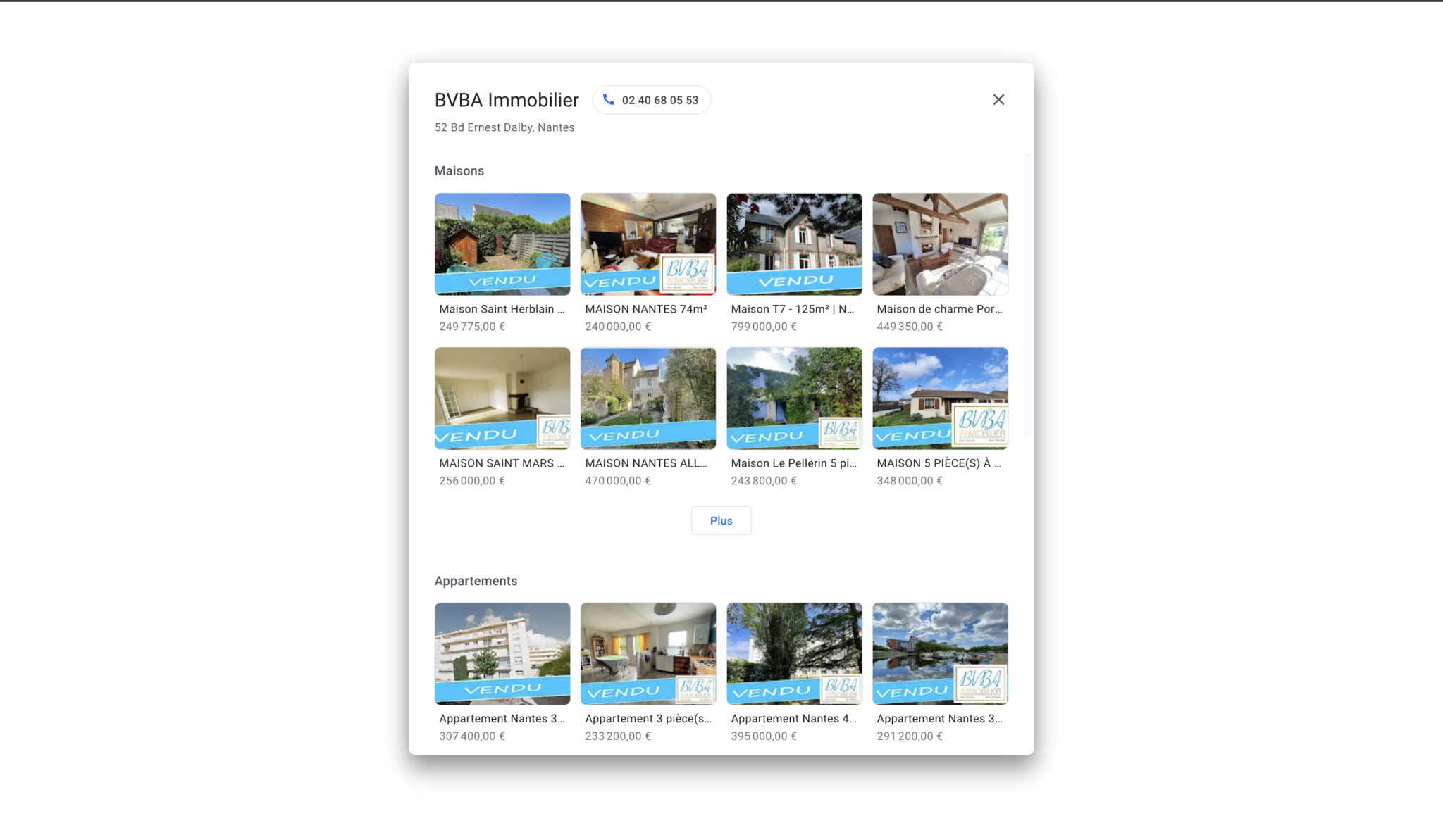 gestion page immobilier