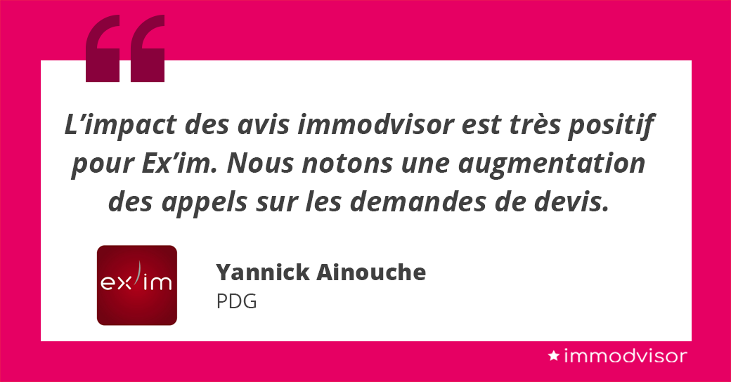 Ex’im témoigne d&#039;Immodvisor
