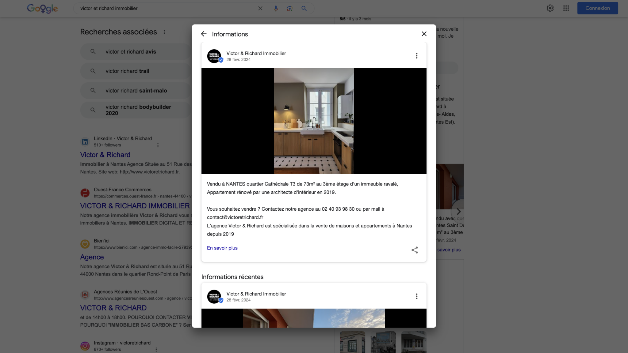 Exemple de Google post