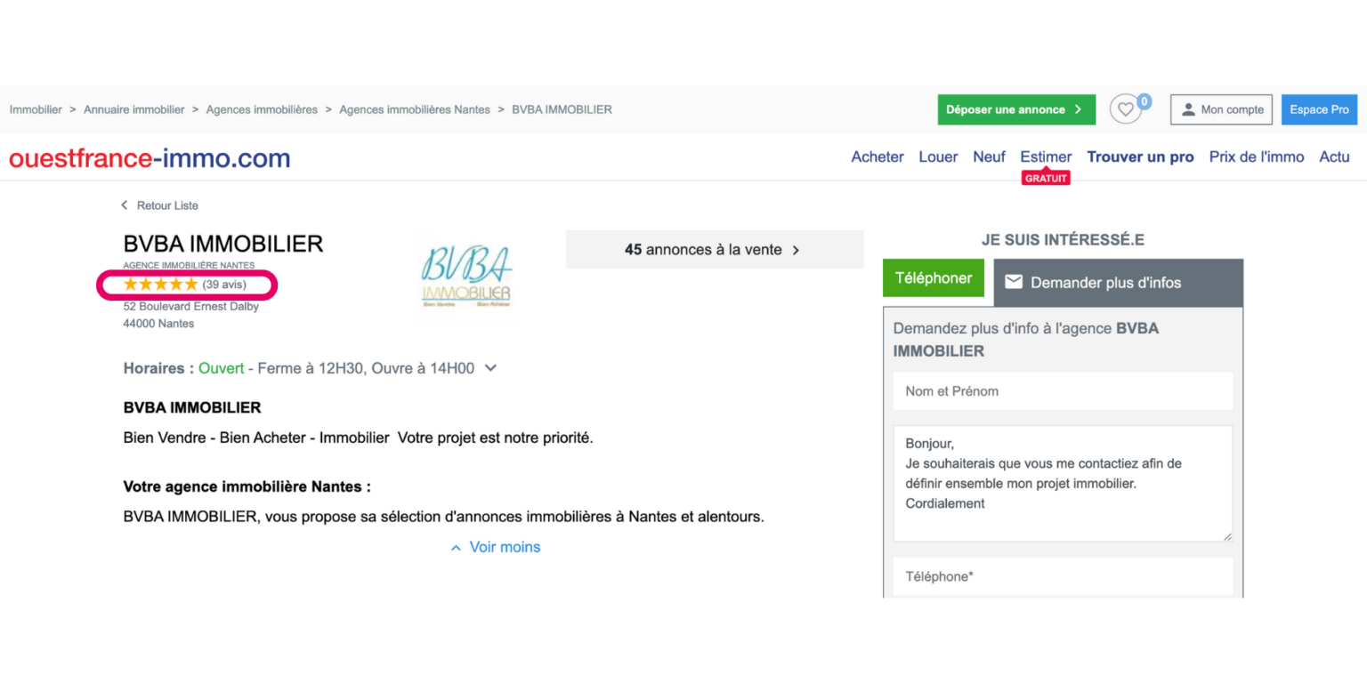 Avis sur Ouest France Immo