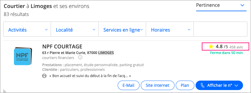 capture pages jaunes courtier immobilier