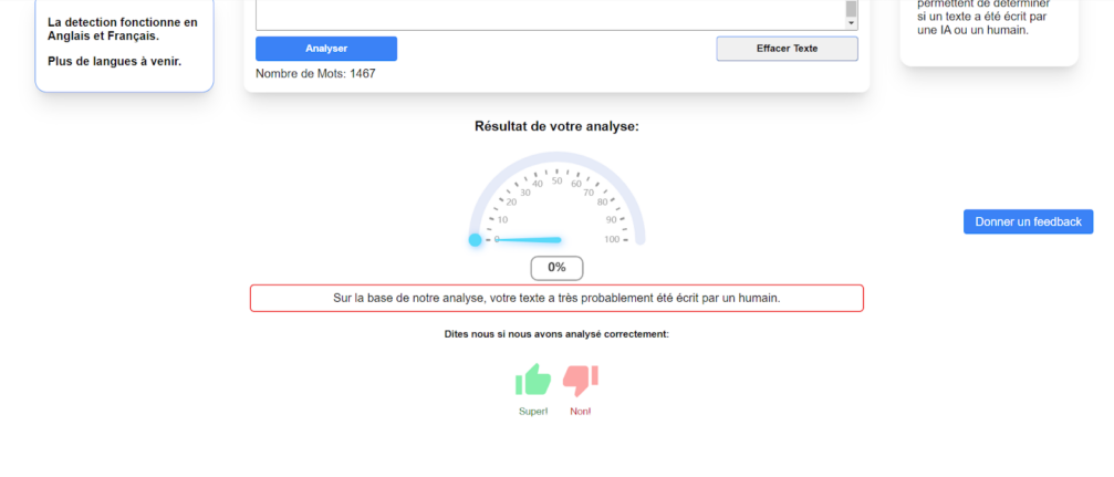 Détection de contenu généré par l’IA sur l’article