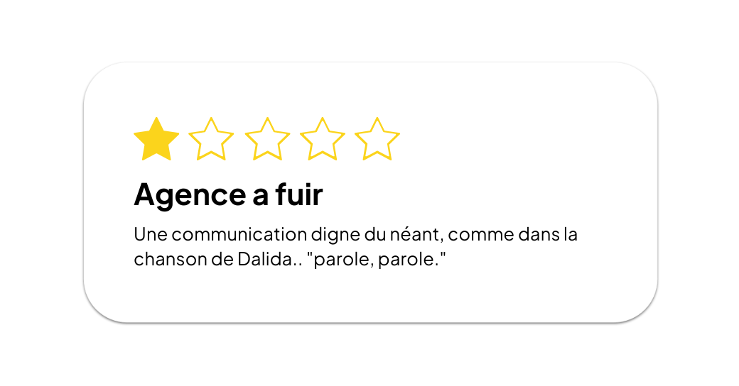 Avis client négatif - Dalida