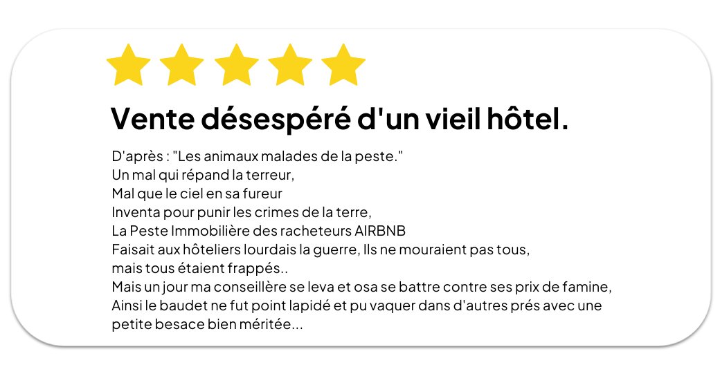 Avis client positif - Une âme de poète