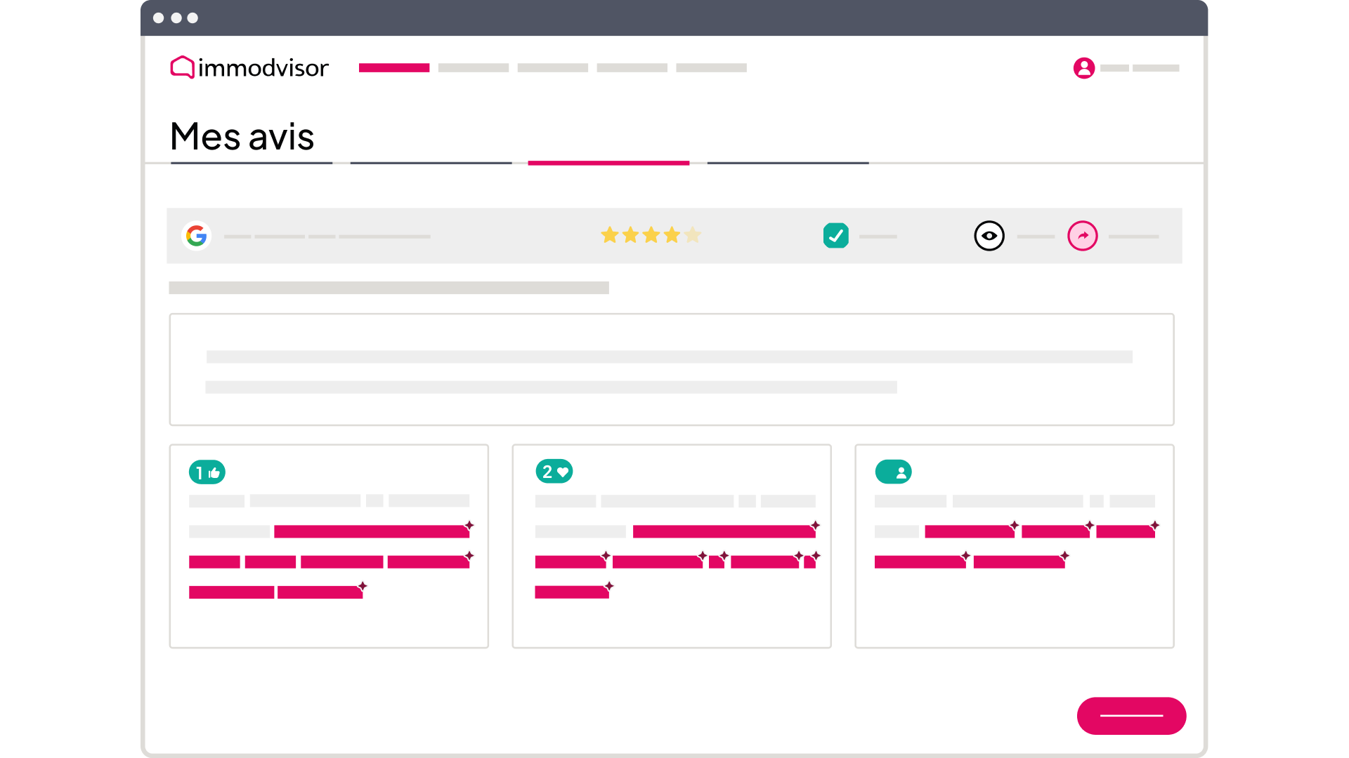 Interface simplifiee immodvisor réponse aux avis