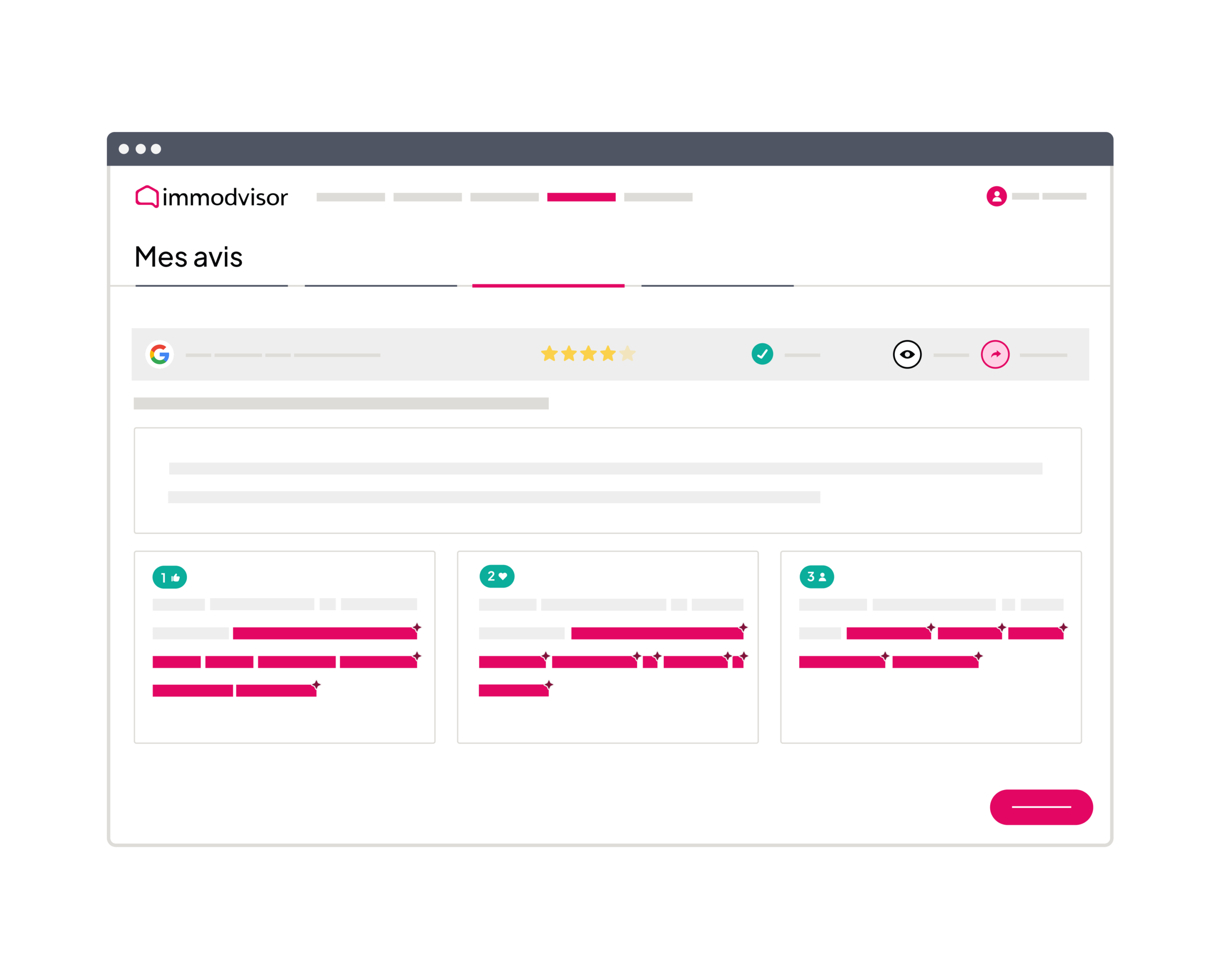 Interface simplifiee immodvisor réponse aux avis